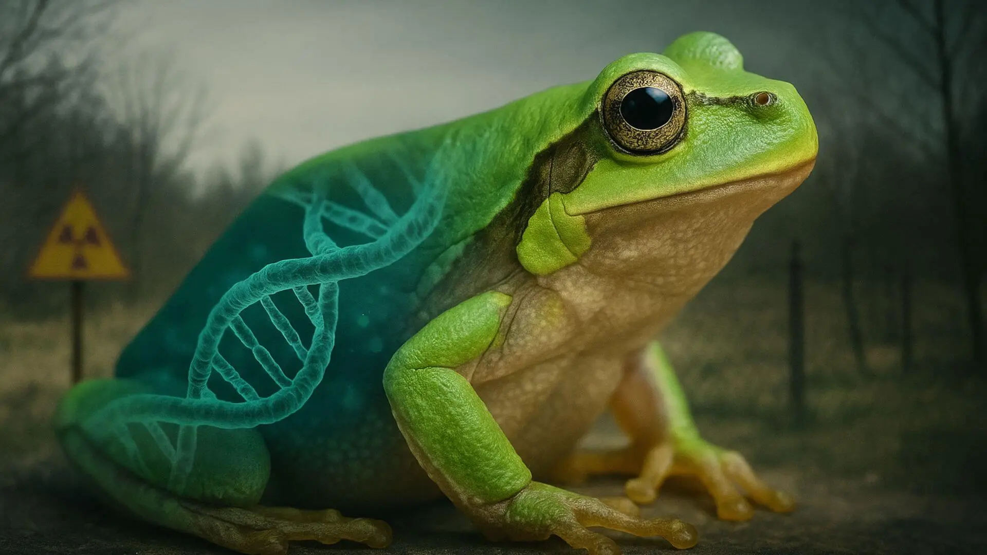 Fukushiman eläimet etsivät toista evoluution haaraa: nämä pienet vihreät sammakot kertovat tarinaa muuttuneen DNA:nsa avulla.